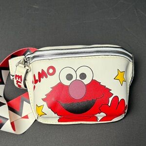 Elmo Crossbody Bag with Red and White Strap